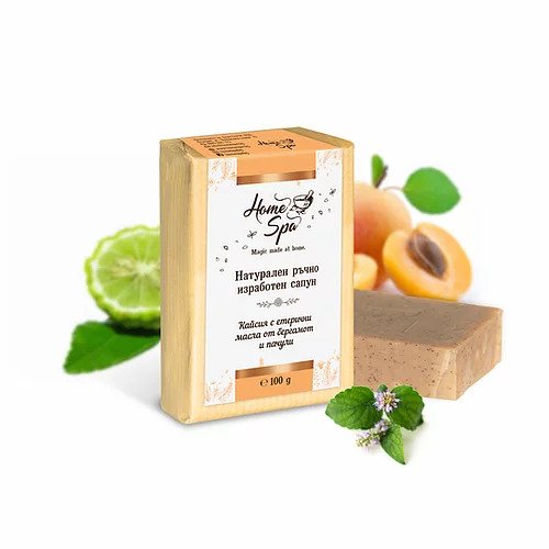 Натурален, ръчно изработен сапун Кайсия, бергамот и пачули от 4A Natural.