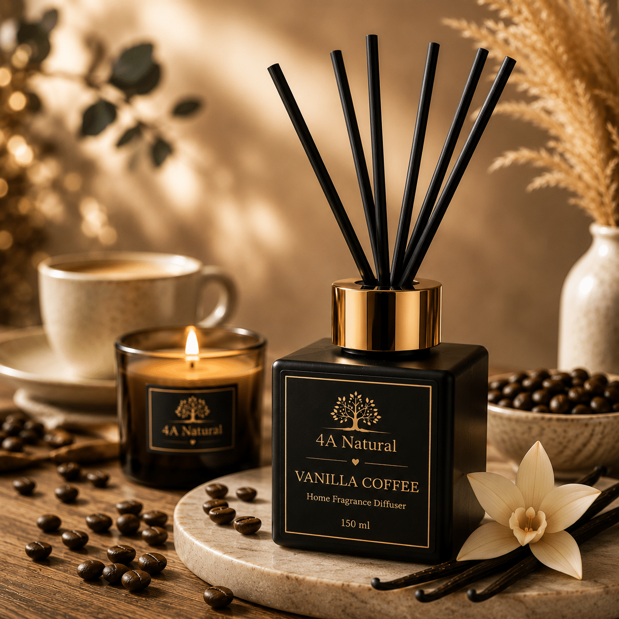 Натурален дифузер за помещение-4A Natural с подарък ароматизатор за гардероб